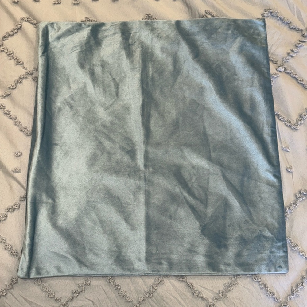 NWOT 1 light blue velvet pillow cover